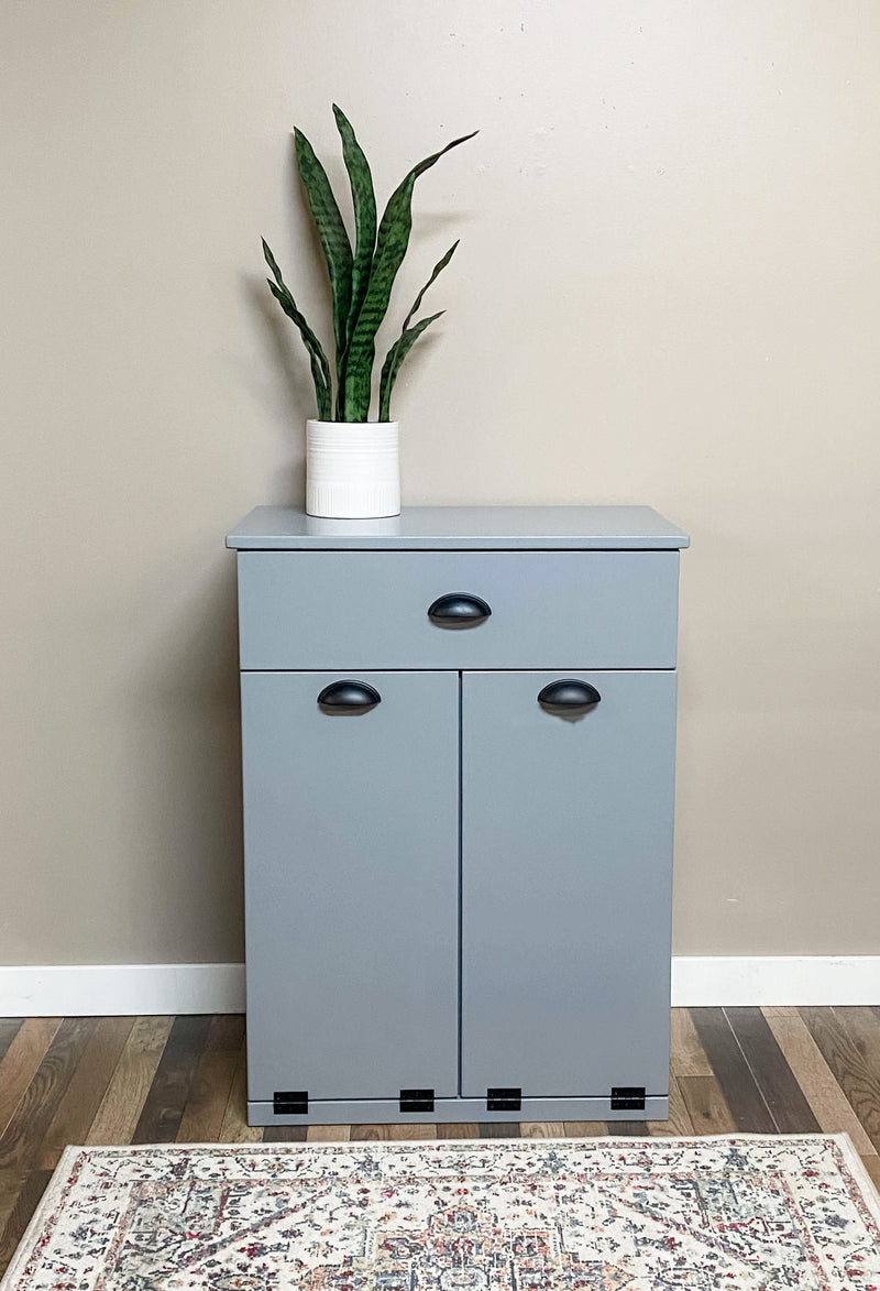 Barlow with a storage drawer in dark gray modern style