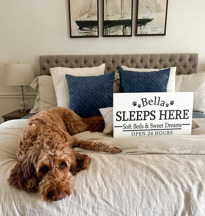 personalized sleep spot sign -