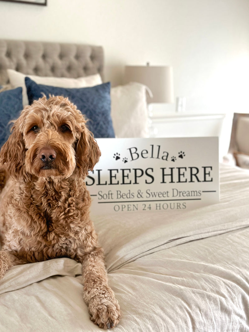 personalized sleep spot sign -
