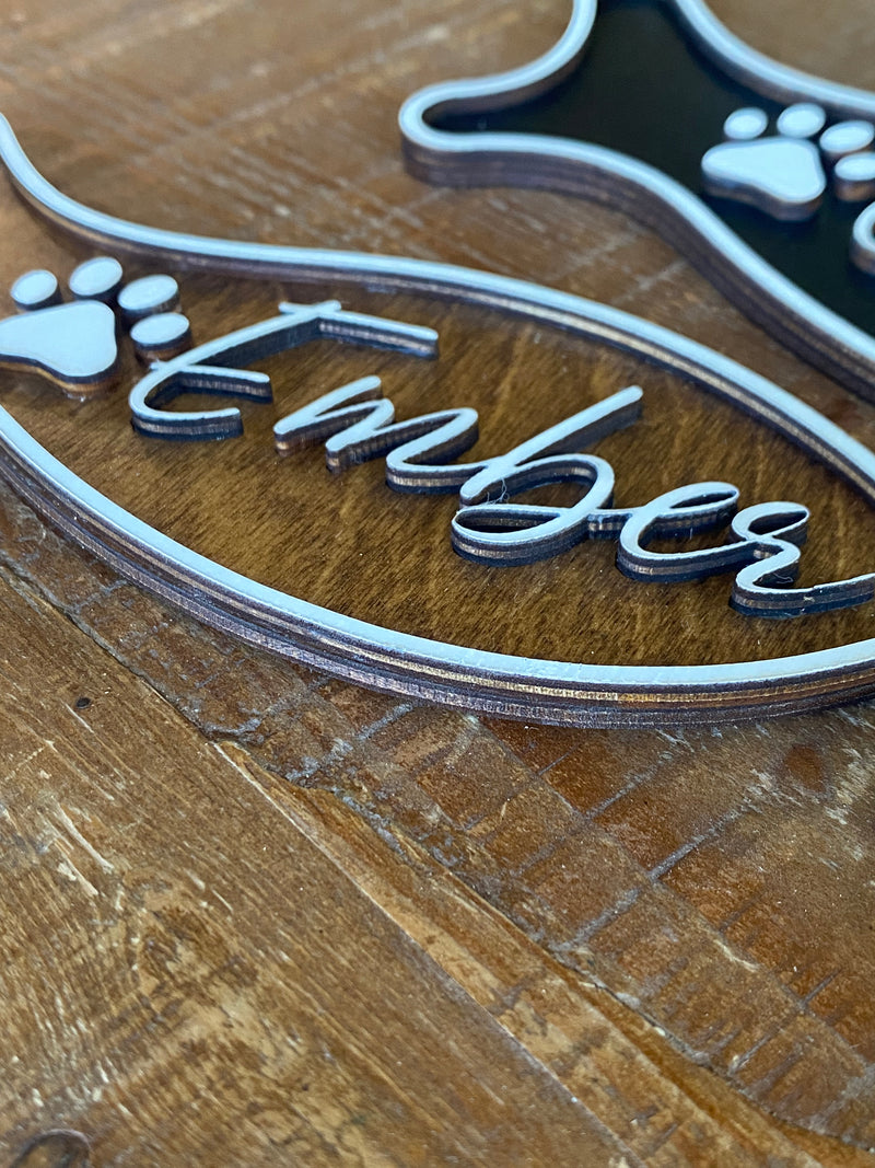 Cat name sign 3-d letters