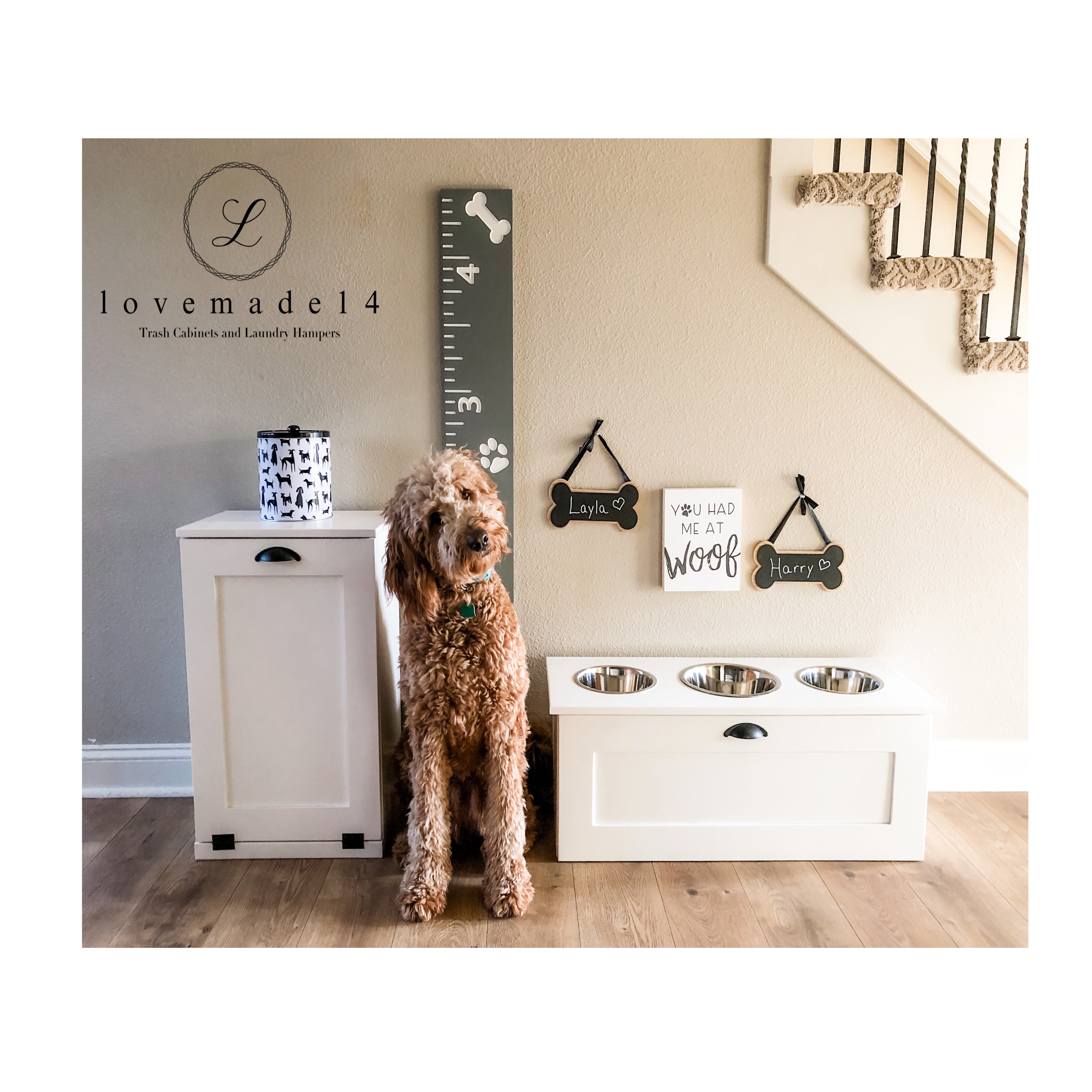 Triple elevated dog bowls best sale