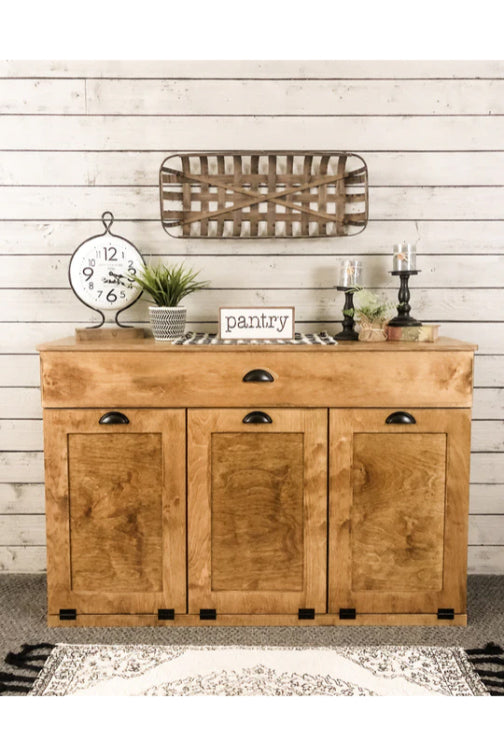 Templeton with storage drawer in wood - golden oak stain