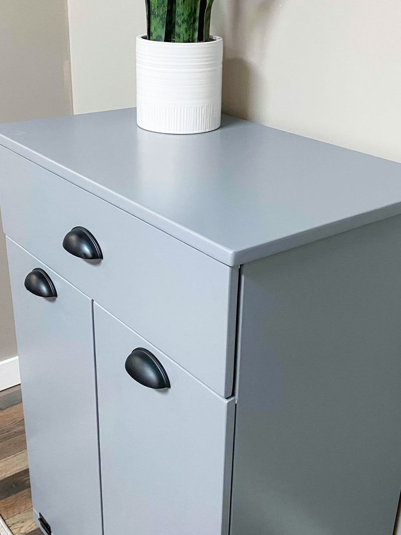 Barlow with a storage drawer in dark gray modern style