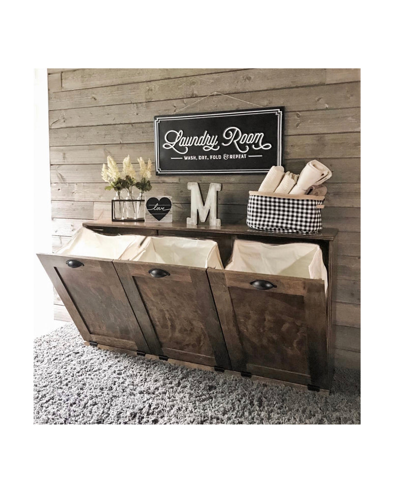 Templeton laundry in warm brown stained wood