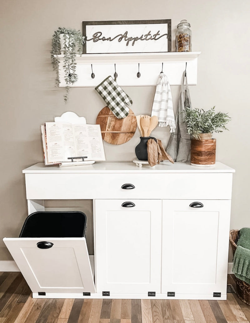 Templeton with a storage drawer in white