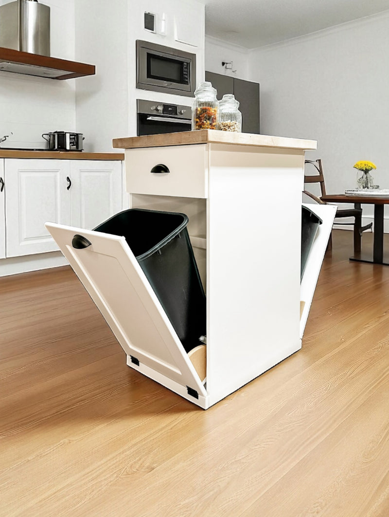 Island with two compartments in white