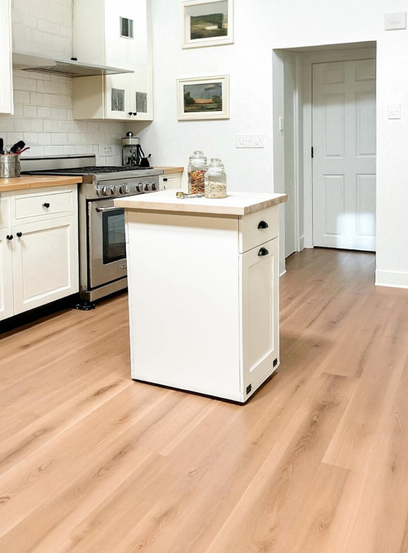 Island with two compartments in white