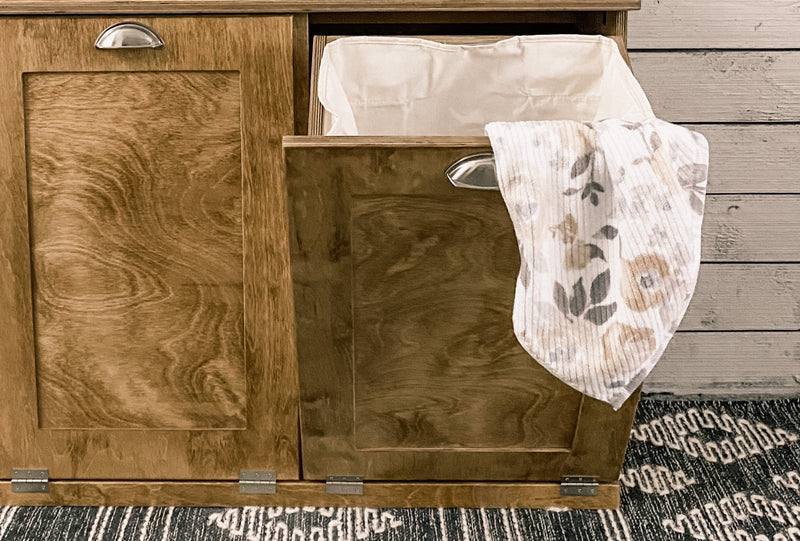 Templeton laundry with a storage drawer in Golden Oak farmhouse