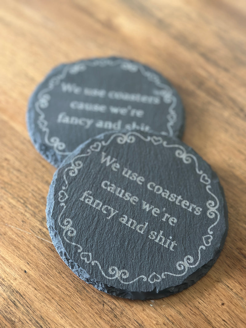 Adult humor slate coasters