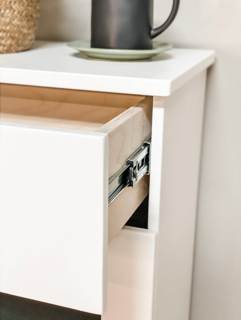 Sinclair laundry with a storage drawer in white modern style
