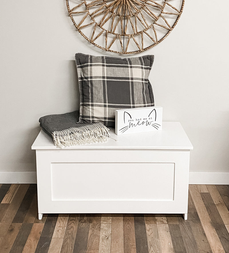 Maine coon size hidden litter box in white with a flat panel - extra large