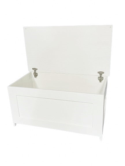 Maine coon size hidden litter box in white with a flat panel - extra large