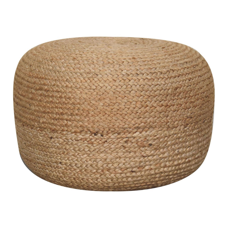 Handcrafted jute pouf