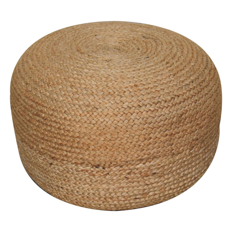 Handcrafted jute pouf