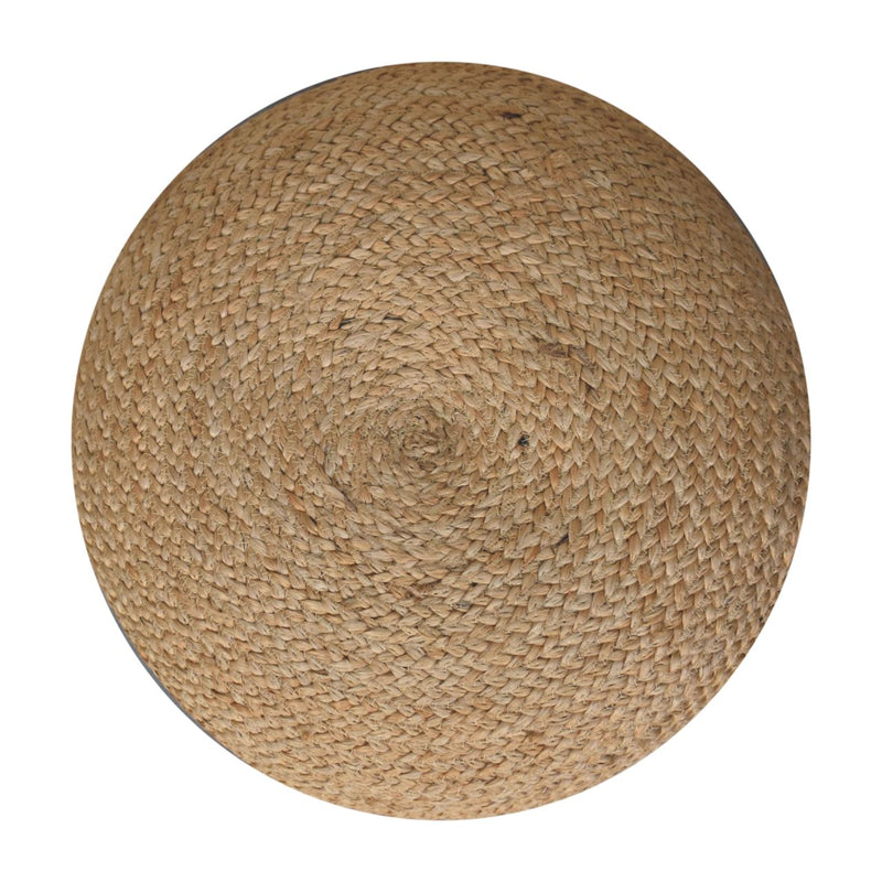 Handcrafted jute pouf