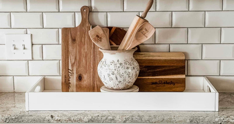 Counter organizer tray