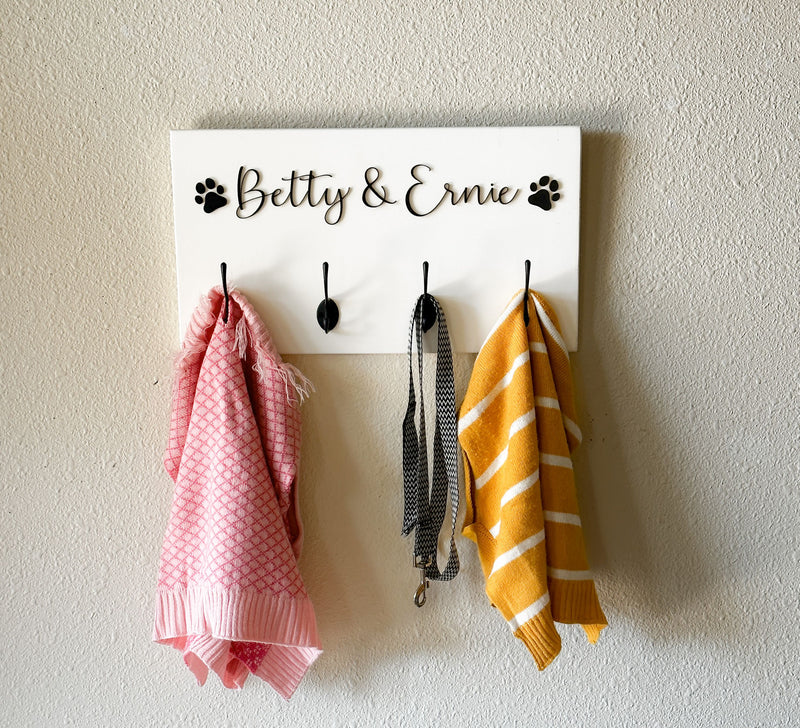 personalized dog leash sign