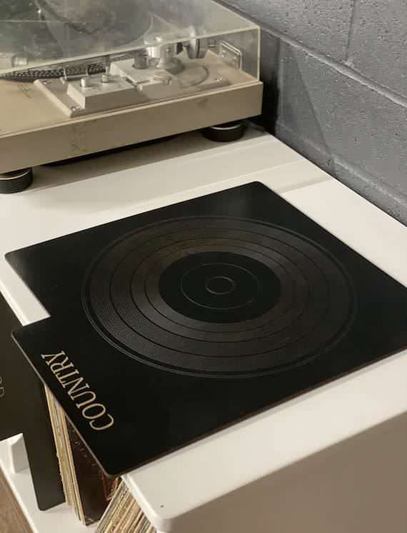 Vinyl album organizer divider in black stain