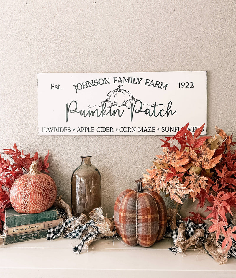 Pumpkin patch - personalized with family name