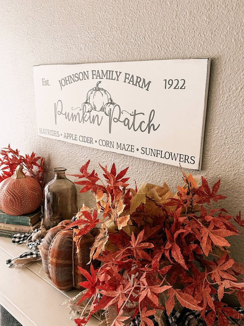 Pumpkin patch - personalized with family name