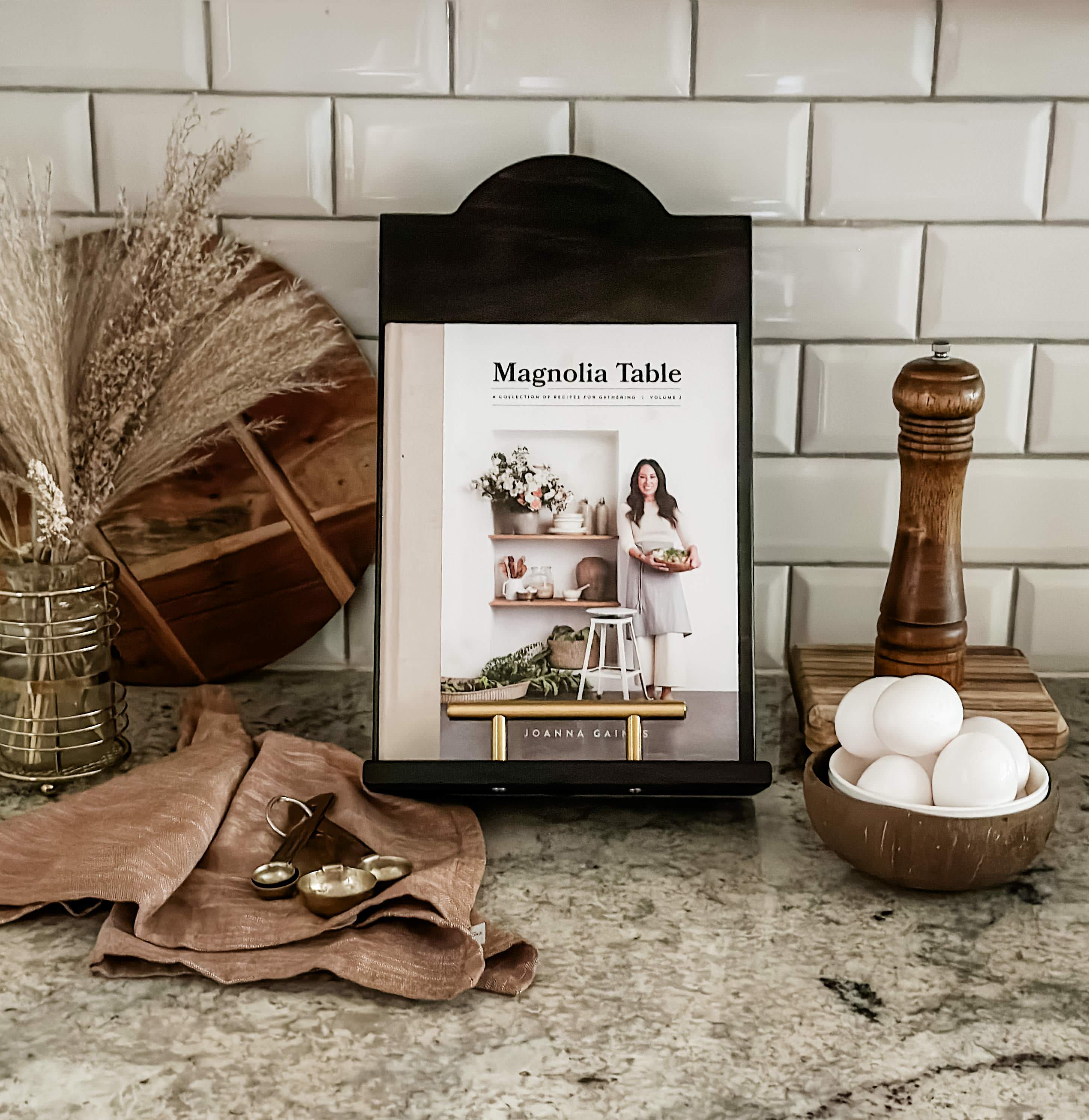 Solid black cookbook holder The LoveMade Home