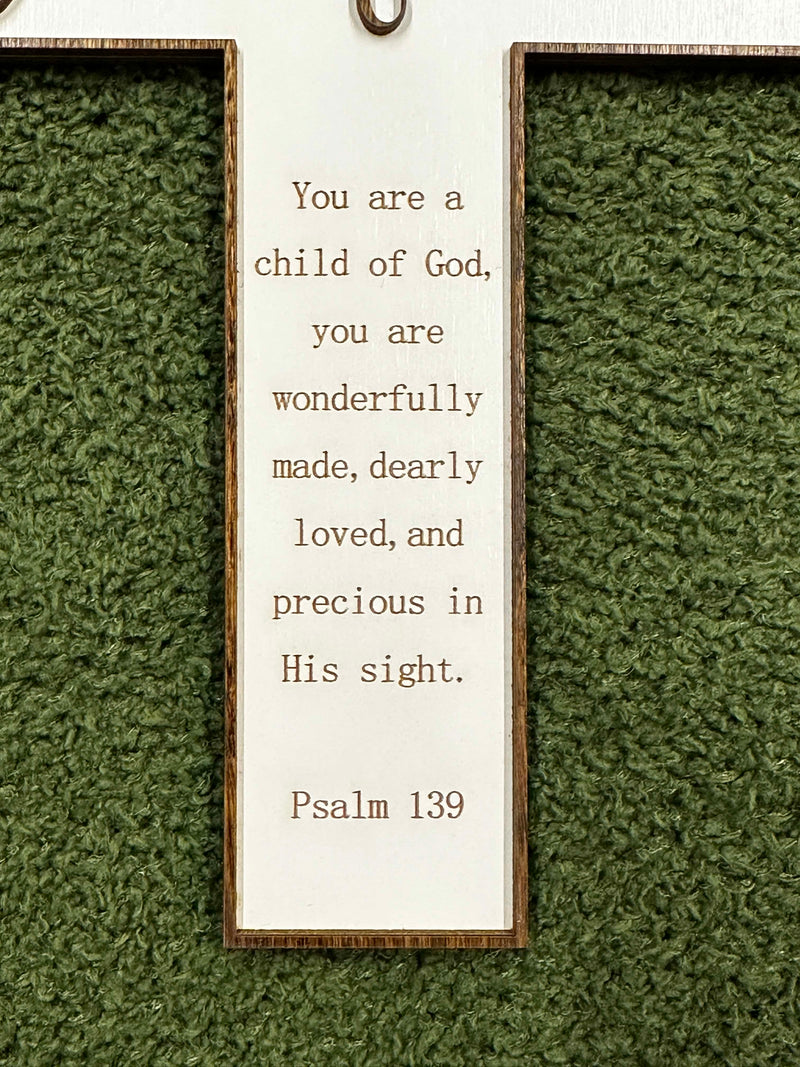 3-d cross personalized baptism gift, christening gift, child dedications, first communion.