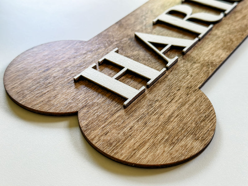 Dog bone name sign 3-d letters