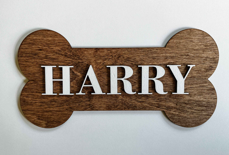 Dog bone name sign 3-d letters