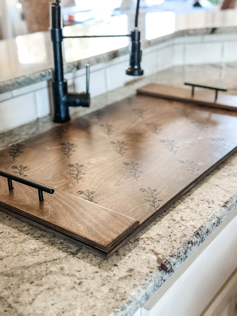 Sink cover floral design