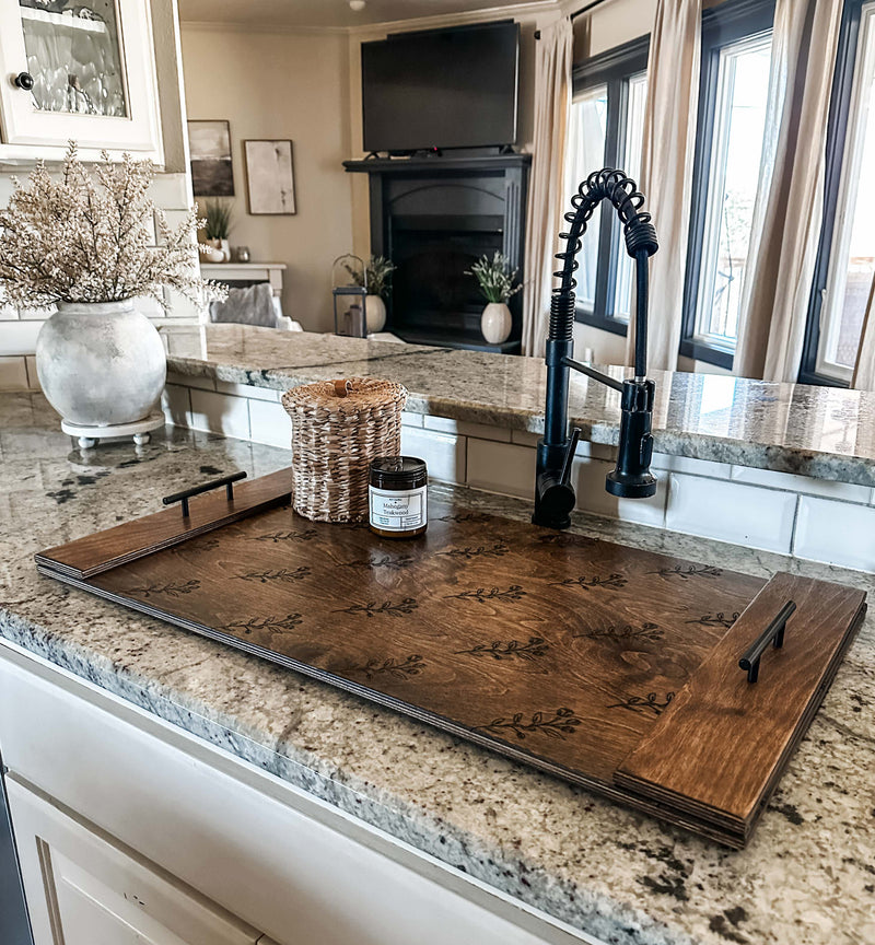 Sink cover floral design