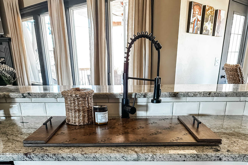 Sink cover floral design