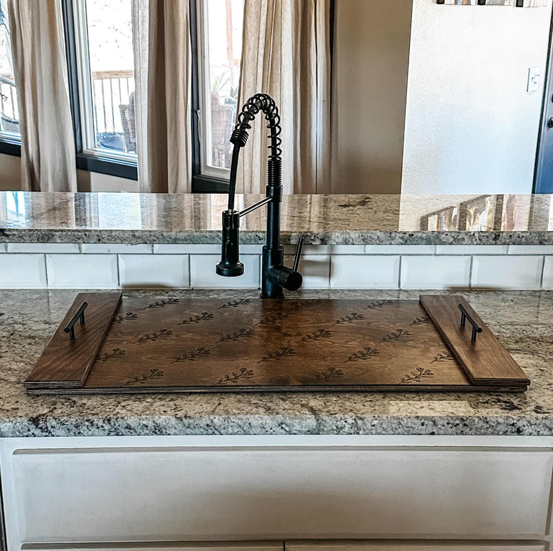 Sink cover floral design