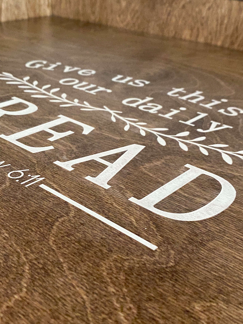 Warm brown stove cover: Daily Bread prayer