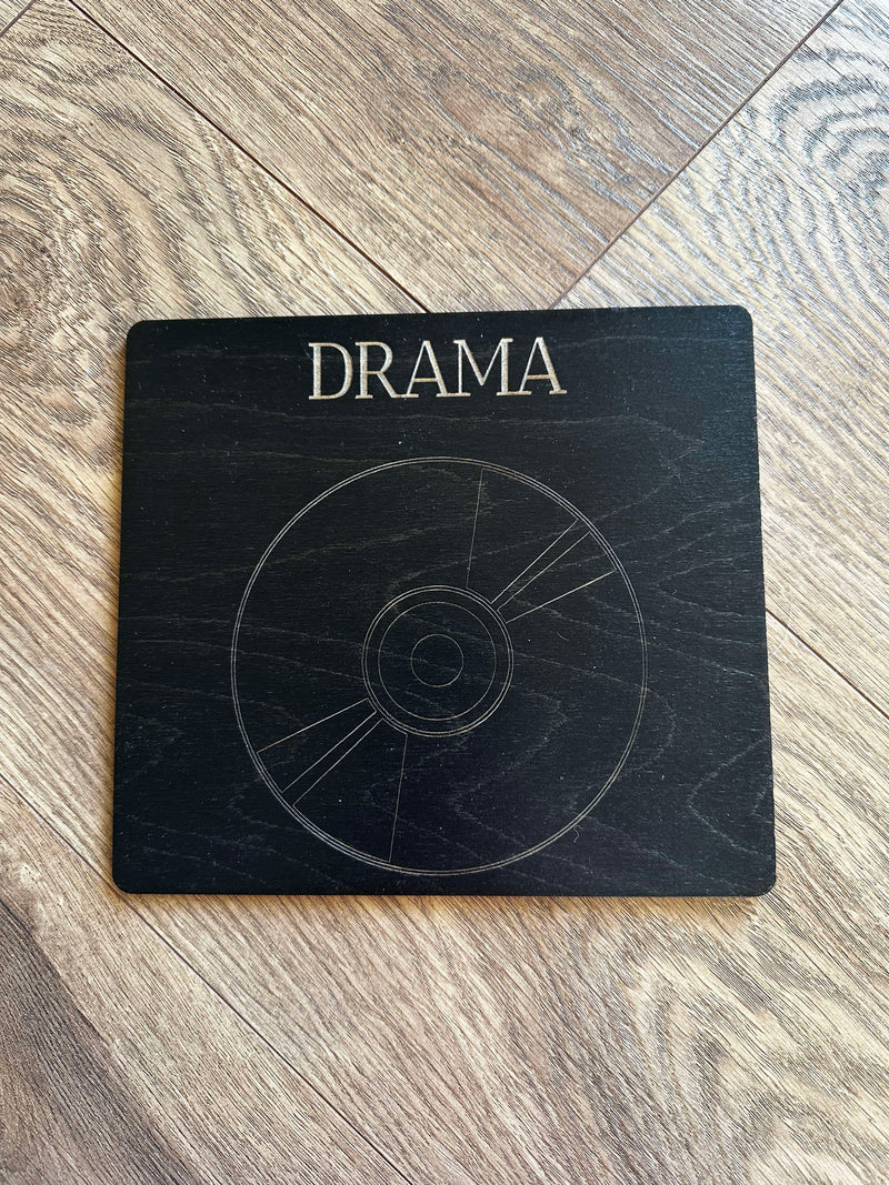 DVD organizers stained black