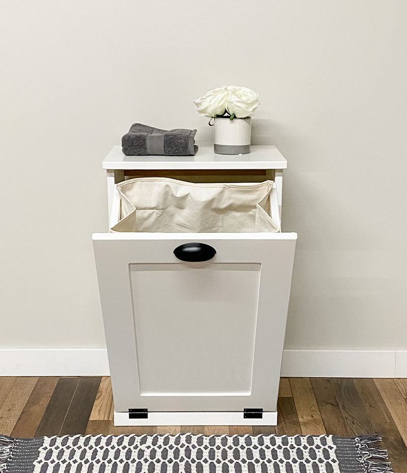 Sinclair laundry in white with a stained top farmhouse style