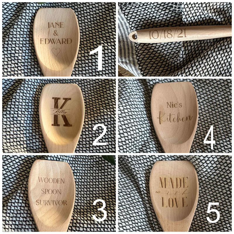 Personalized wooden spoons