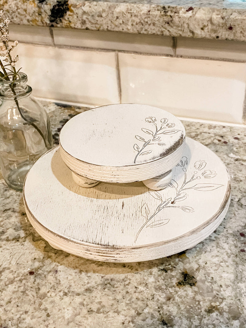Short round riser for elevated charm! Set of two.