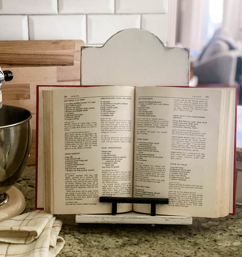 Farmhouse style cookbook holder