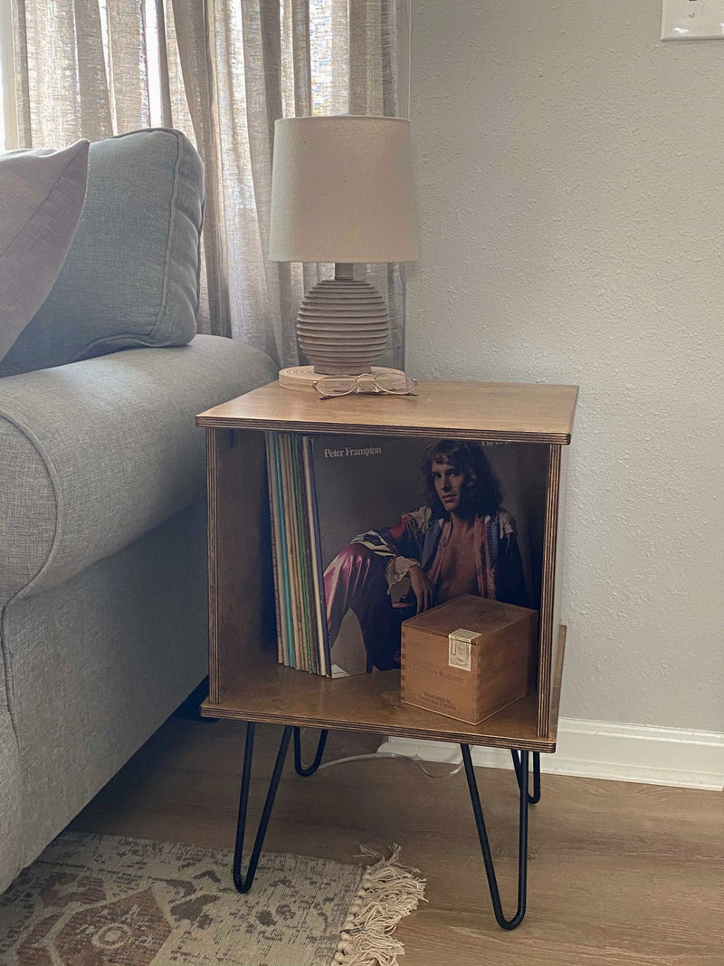 Vinyl album storage cabinet ~ side table - end table