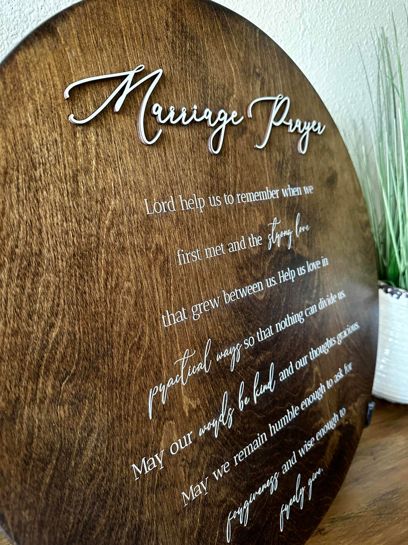 Marriage prayer sign