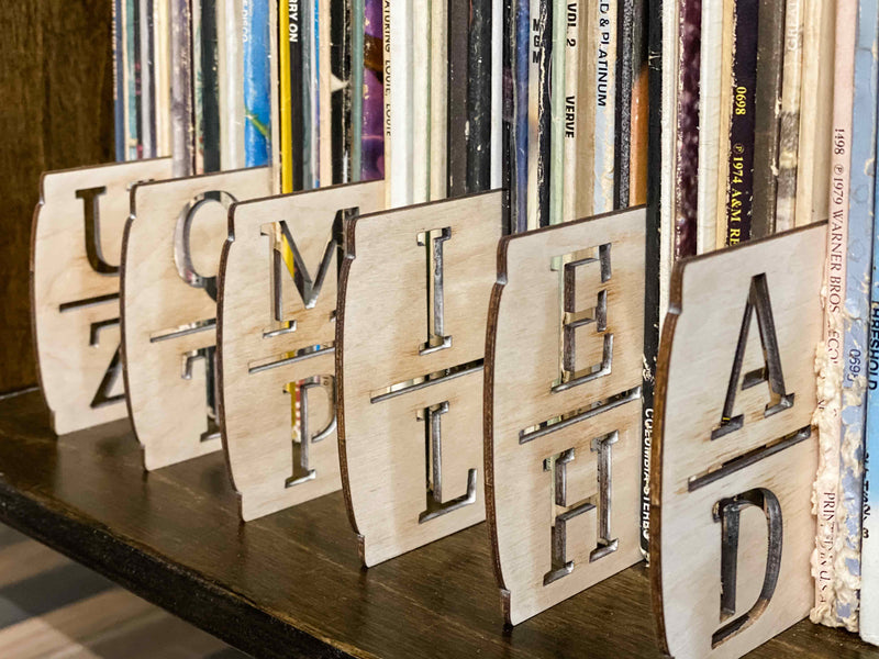 Vinyl album organizer divider set of 6 A-Z
