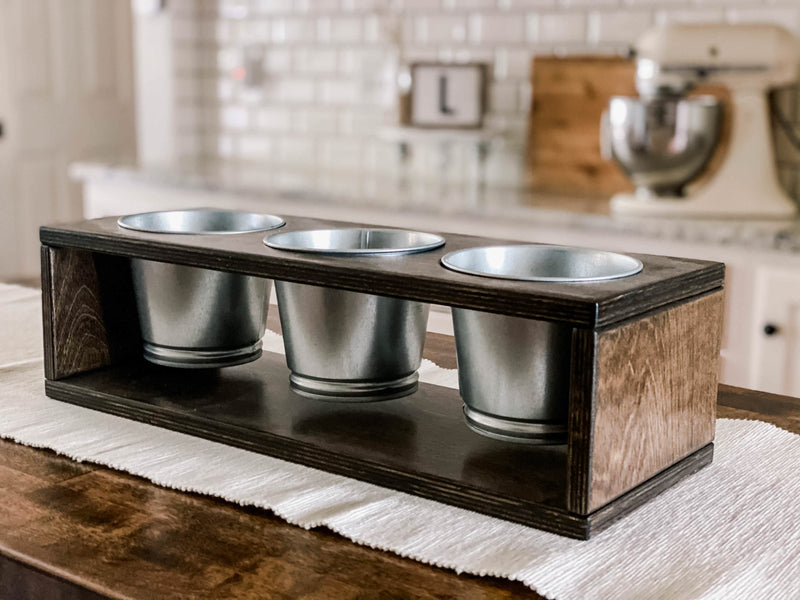 Farmhouse real wood untensil holder