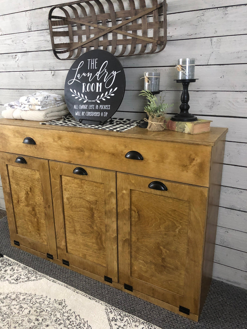Templeton laundry with a storage drawer in Golden Oak farmhouse