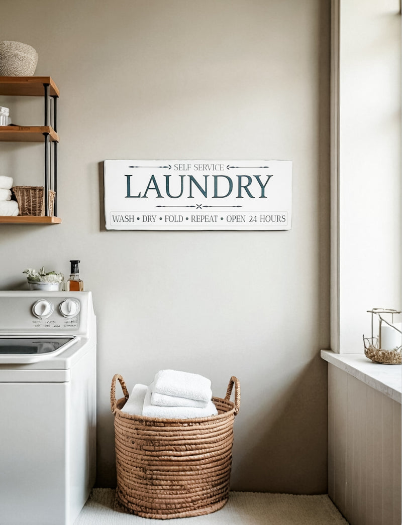 Laundry room sign- personalized with family name