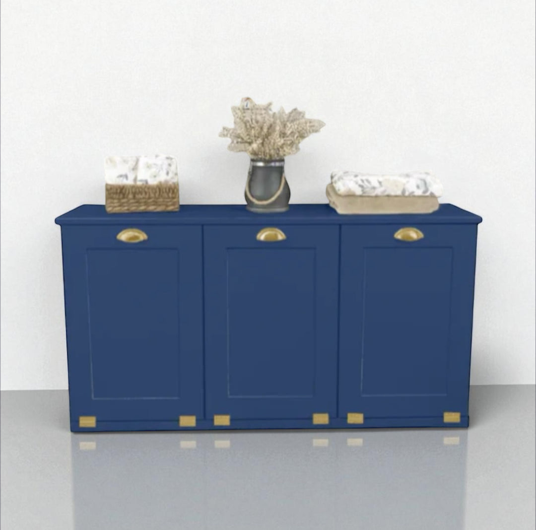 Triple laundry in blue