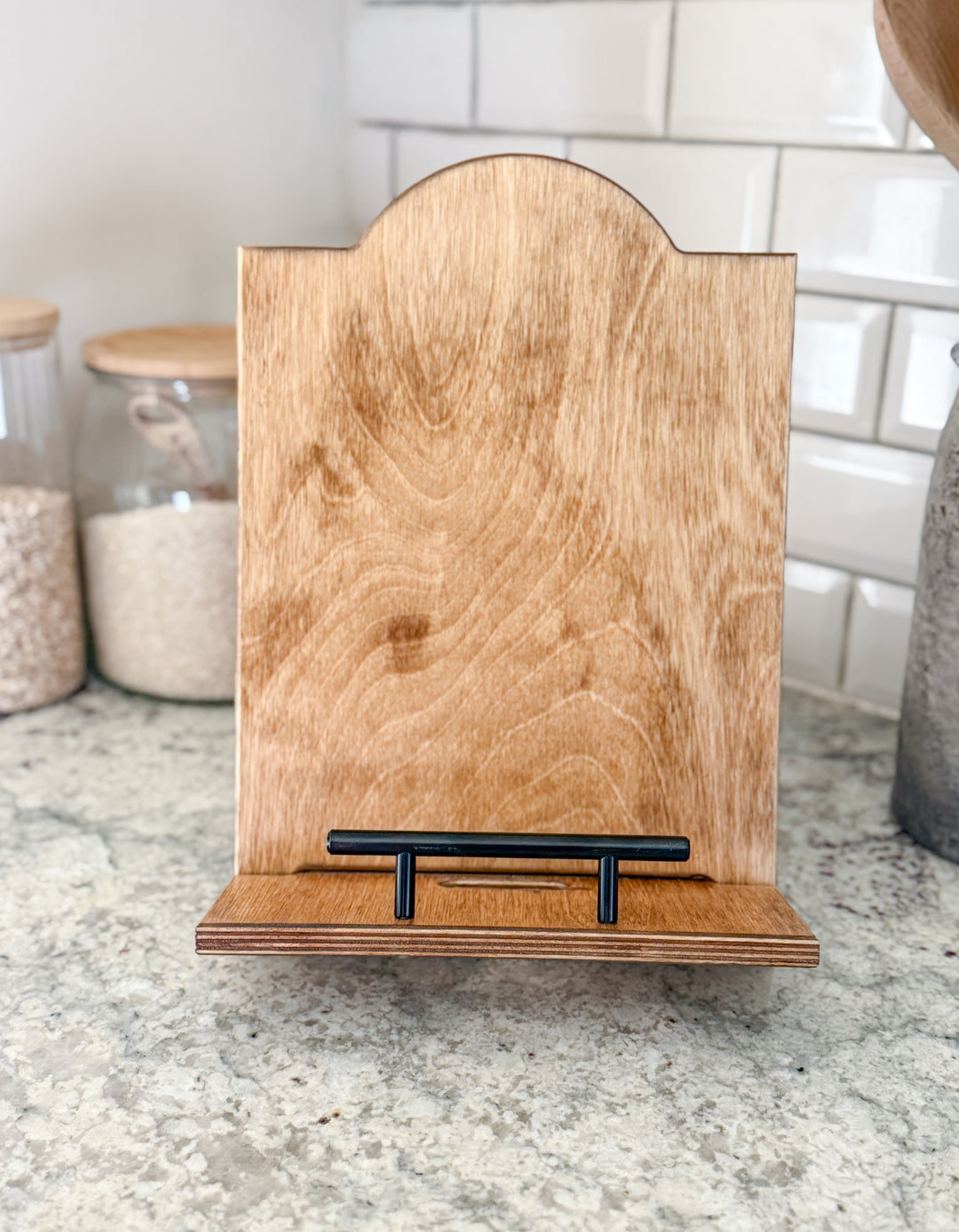 Golden Oak stained cookbook holder