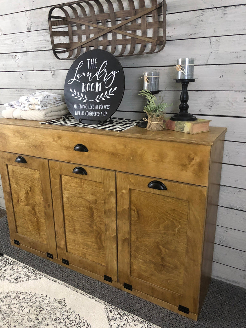 Templeton laundry with a storage drawer in Golden Oak farmhouse