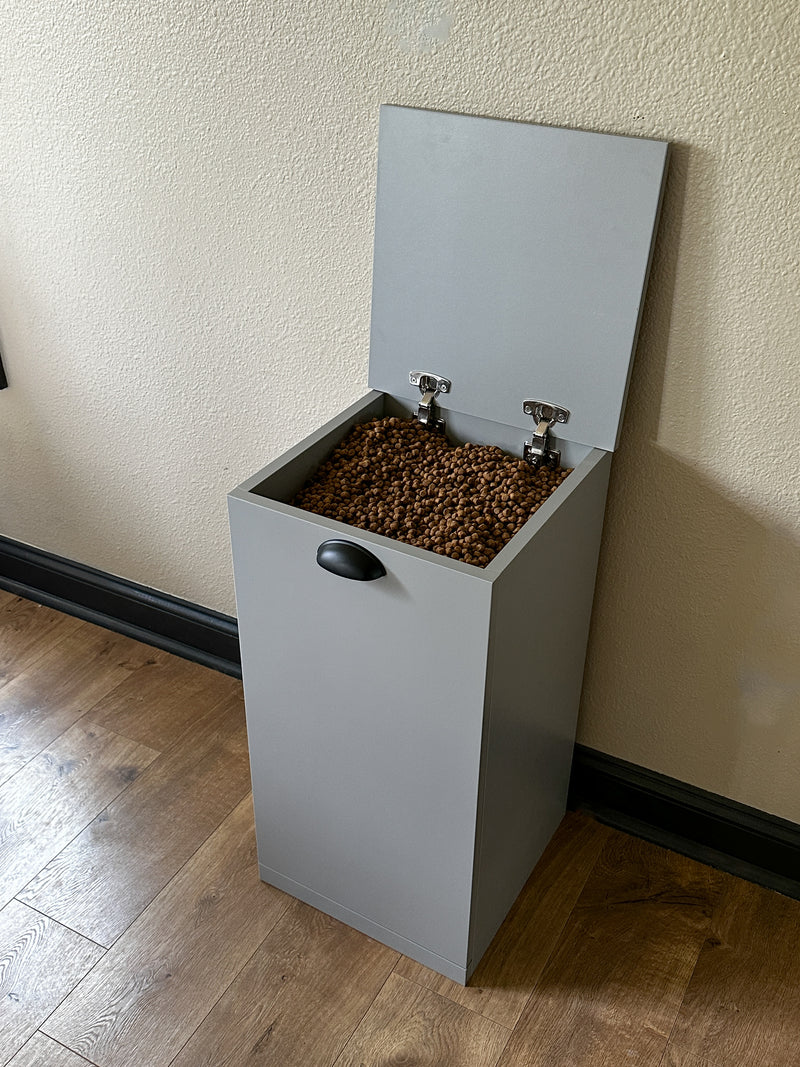 Single style pet food storage in gray modern style