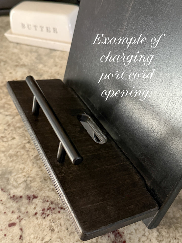 Solid black cookbook holder
