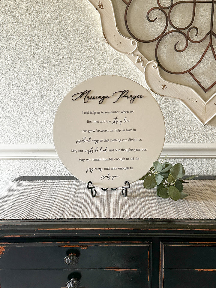 Marriage prayer sign soft white distressed